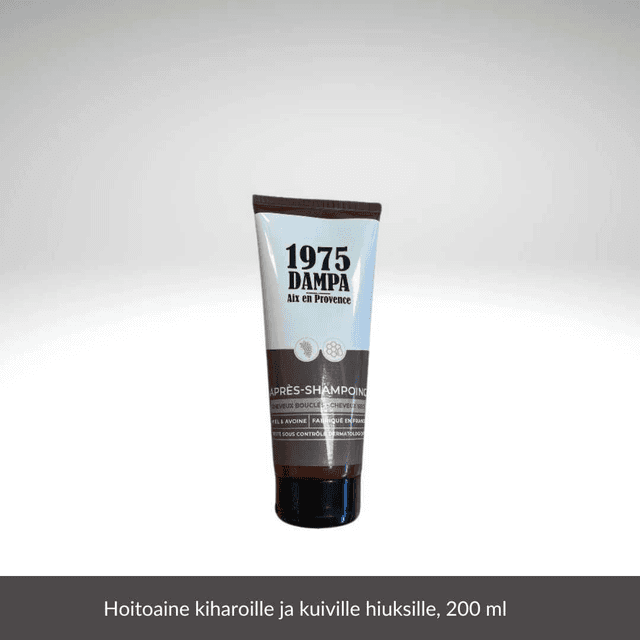 Hoitoaine kiharoille ja kuiville hiuksille sisältää hunajaa ja kauraa